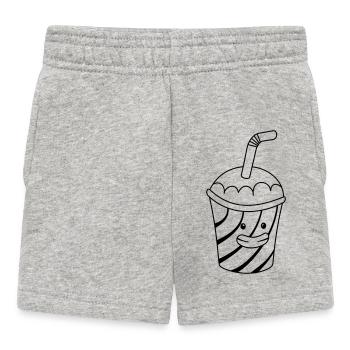 Milkshake Kawaii – Shake Anime sucré, Bonne Humeur - Short Bébé - gris chiné - Devant
