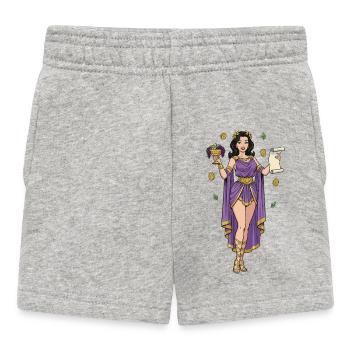 Greece woman with grapes - Baby Shorts - heather grey - Front