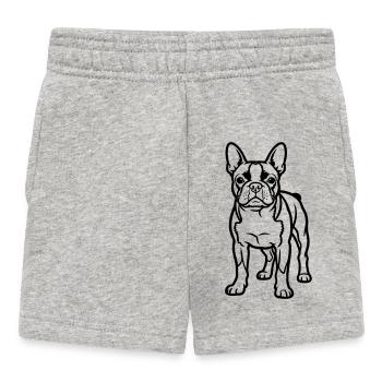 Boston Terrier - Baby Shorts - heather grey - Front