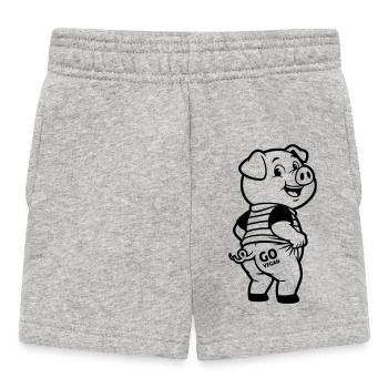 Deviens vegan - Short Bébé - gris chiné - Devant