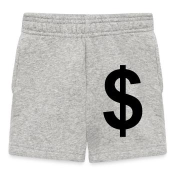 Signe dollar - Short Bébé - gris chiné - Devant