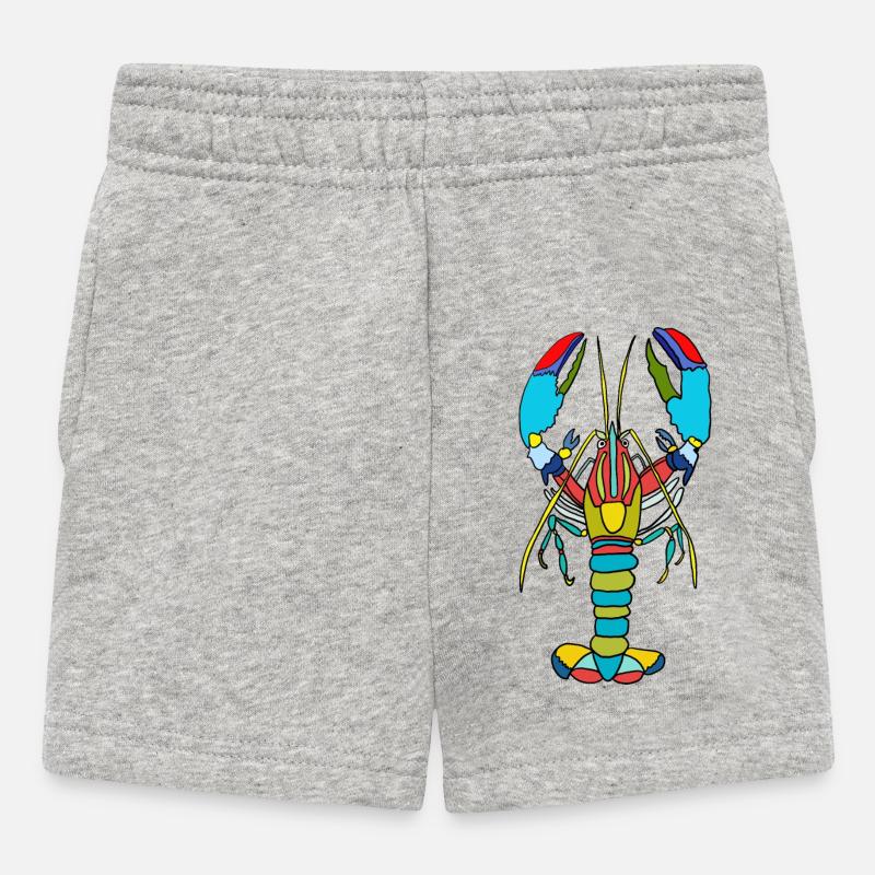 Crabe coloré style néon - Short Bébé - gris chiné