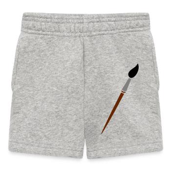 paint brush - Baby Shorts - heather grey - Front