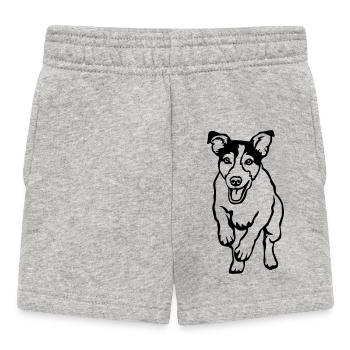 Jack Russell Terrier - Baby Shorts - Grau meliert - Vorne