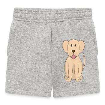 Dog Cartoon Amazing Labrador Retriever - Baby Shorts - heather grey - Front