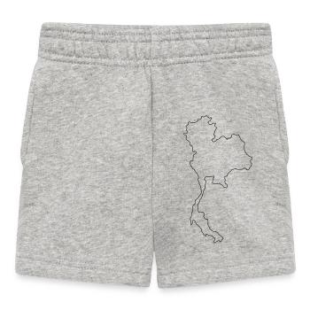 Thailand map outline - Baby Shorts - heather grey - Front