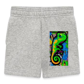 caméléon - Short Bébé - gris chiné - Devant