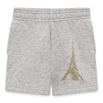 Tour Eiffel Paris monument minimaliste - Short Bébé - gris chiné - Devant