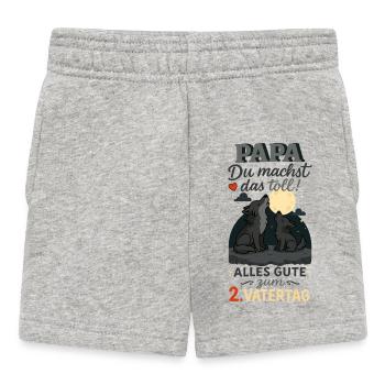 2. Vatertag - Papa, du machst das toll! - Baby Shorts - Grau meliert - Vorne