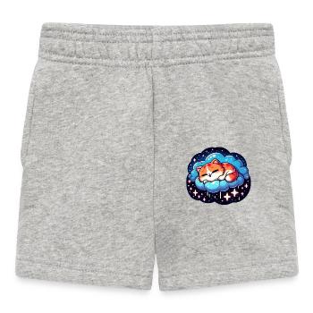 Cute sleeping kitten - Baby Shorts - heather grey - Front