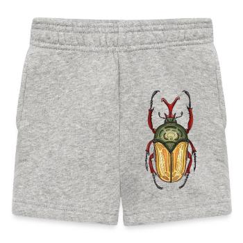 Großer Hirsch - Riesenhirschkäfer - Baby Shorts - Grau meliert - Vorne