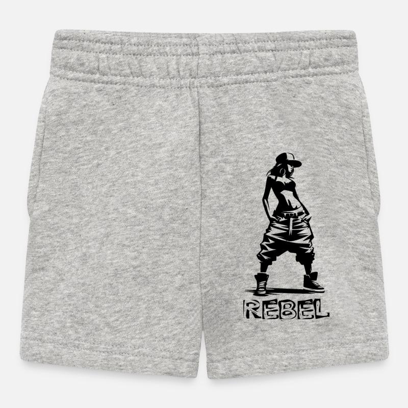 Conception rebelle féminine - Short Bébé - gris chiné