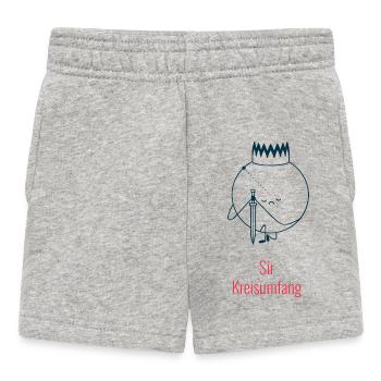 Sir Kreisumfang - Geometrie Humor - Baby Shorts - Grau meliert - Vorne