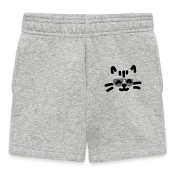 Chat cool Katze - Short Bébé - gris chiné - Devant