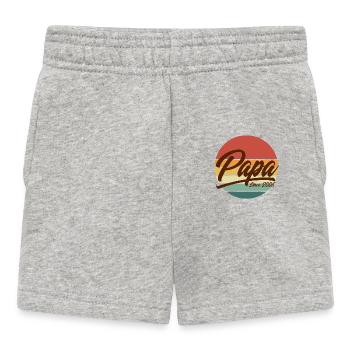 Papa seit 2006 Retro Sunset Vaterschaft - Baby Shorts - Grau meliert - Vorne