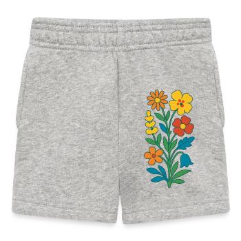 Bouquets colorés Art populaire - Short Bébé - gris chiné - Devant