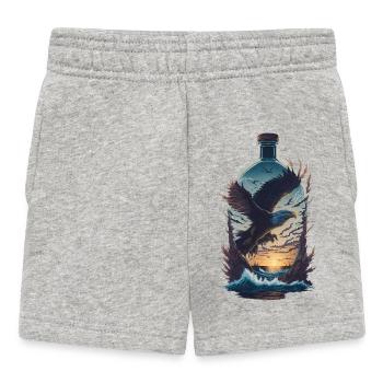 Adler Bottle - Baby Shorts - heather grey - Front