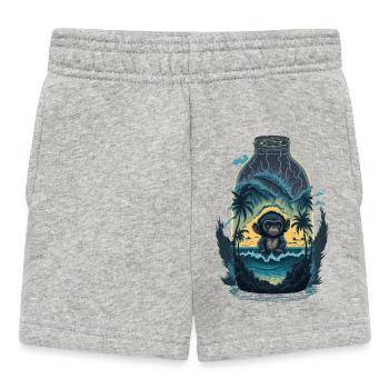Monkey - Baby Shorts - heather grey - Front