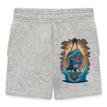 Bouteille de requin - Short Bébé - gris chiné - Devant