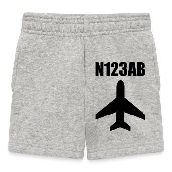 Aviation sur mesure - Avion - Vol - Pilote - Short Bébé - gris chiné - Devant