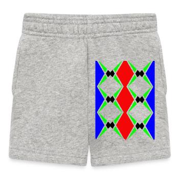 Mehrfarbiges, einzigartiges Design - Baby Shorts - Grau meliert - Vorne