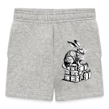 Lapin de Noël - Le lapin de Pâques fête Noël - Short Bébé - gris chiné - Devant