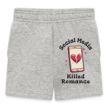Social Media Killed Romance - Baby Shorts - heather grey - Front