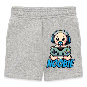 Baby Noobie / Newbie Boy - Cadeau de naissance - Short Bébé - gris chiné - Devant