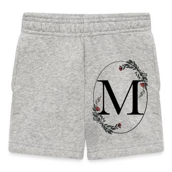 Lettre M - Short Bébé - gris chiné - Devant