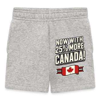 Maintenant avec 25 % plus de Canada – Satire des tarifs commerciaux - Short Bébé - gris chiné - Devant