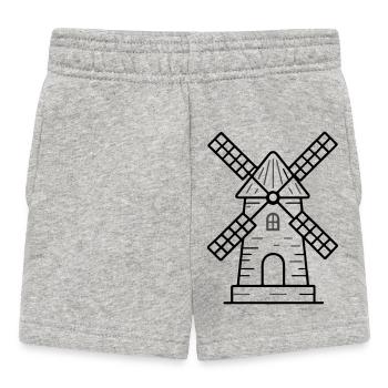Windmill icon - Baby Shorts - heather grey - Front