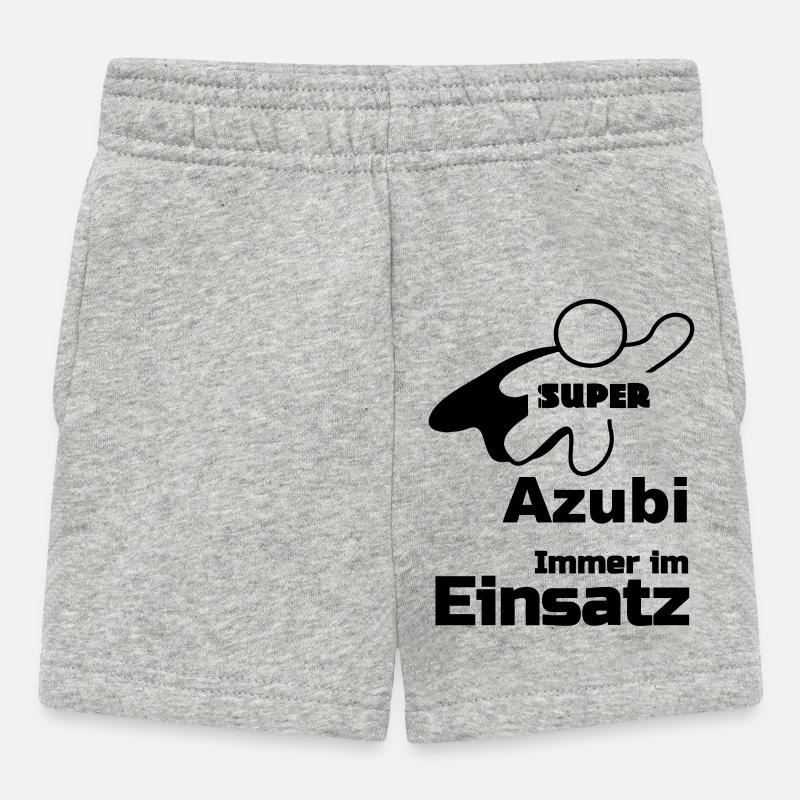 Super Azubi Geschenk - Baby Shorts - Grau meliert