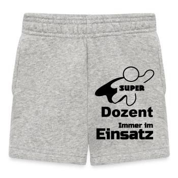 Super Dozent Uni, Lehrer, Studium, Geschenk - Baby Shorts - Grau meliert - Vorne