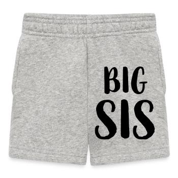 big sis Schwester Geschwister Familie Geschenk - Baby Shorts - Grau meliert - Vorne