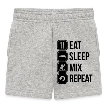 eat sleep mix repeat - Baby Shorts - Grau meliert - Vorne