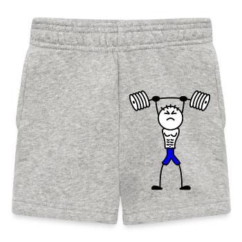 Stickmen muscle bodybuilding force balustrade - Short Bébé - gris chiné - Devant