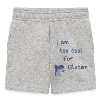 Je suis trop cool pour le gluten - Short Bébé - gris chiné - Devant