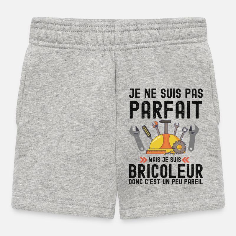 Humour Bricoleur Autodérision - Short Bébé - gris chiné
