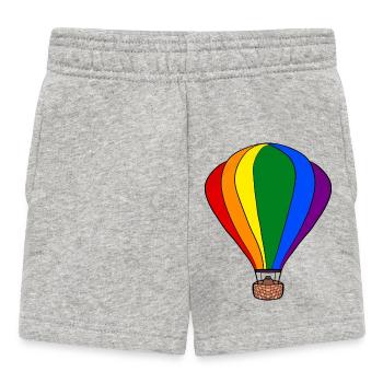 Regenbogen-Ballon - Baby Shorts - Grau meliert - Vorne