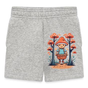 Cueilleur de champignons mignon - Short Bébé - gris chiné - Devant