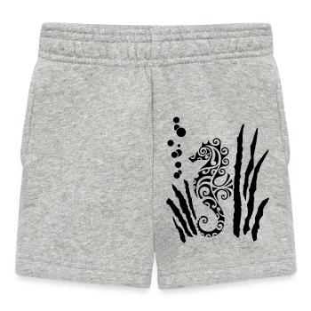 Schwarzes Stammes-Seepferdchen - Baby Shorts - Grau meliert - Vorne