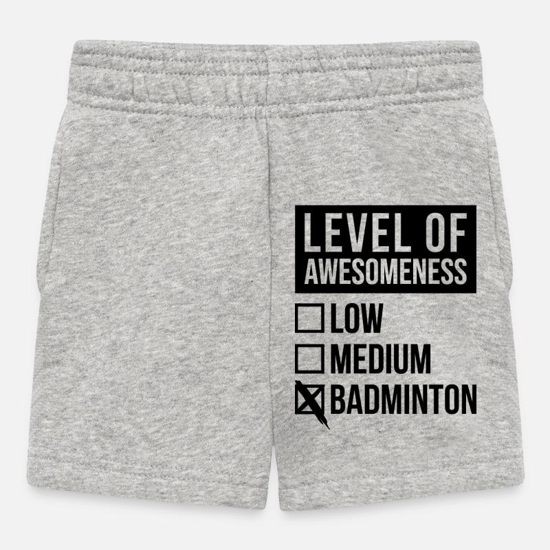 badminton - Short Bébé - gris chiné