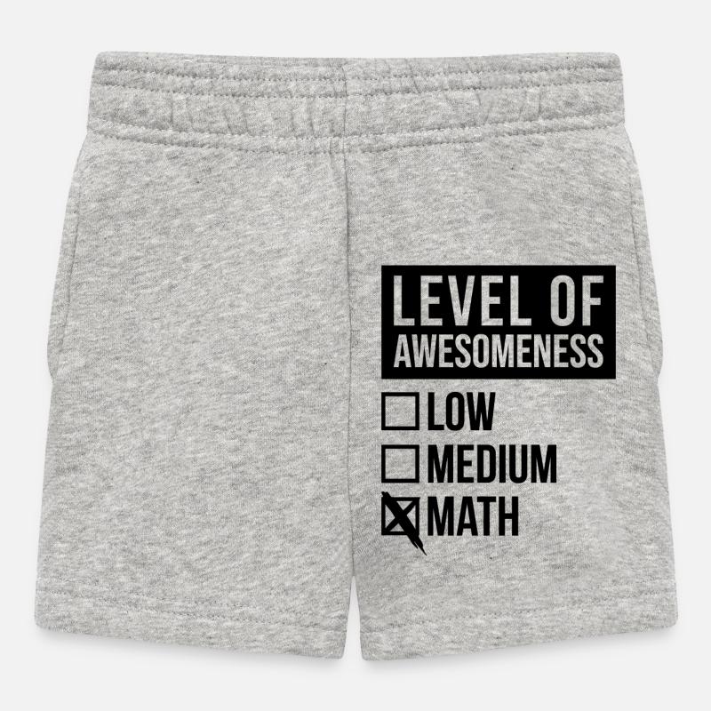 Math - Baby Shorts - heather grey