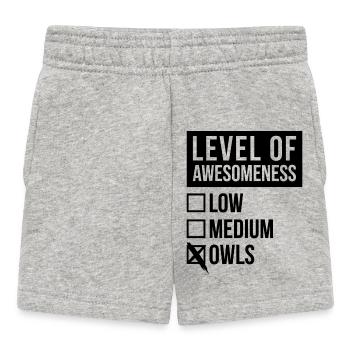 Eule - Baby Shorts - Grau meliert - Vorne