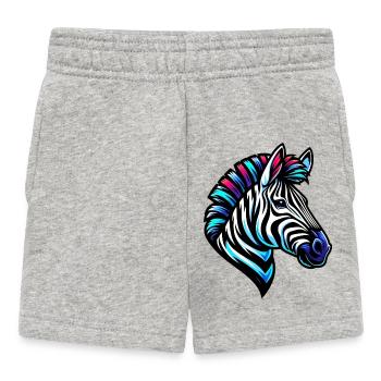 Zebra - Baby Shorts - heather grey - Front