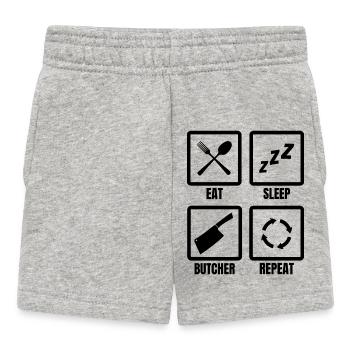 Metzger Tagesablauf - Baby Shorts - Grau meliert - Vorne