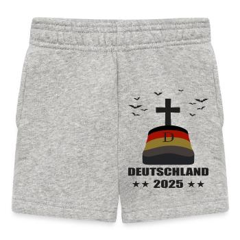 Deutschland Grab 2025 - Baby Shorts - Grau meliert - Vorne