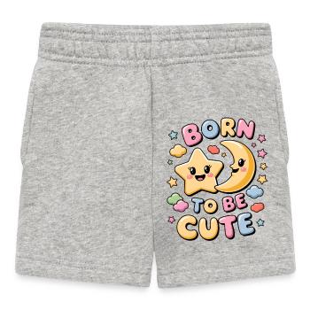 Born to be cute - Baby Shorts - heather grey - Front