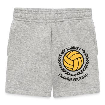 Contre le football moderne - Short Bébé - gris chiné - Devant