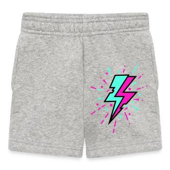 Retro Blitz bunten Stil - Baby Shorts - Grau meliert - Vorne